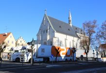 Aufbau für den ZDF Fernsehgottesdienst