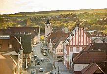 Die Ostergeschichte in Schaufenstern in Haßfurt