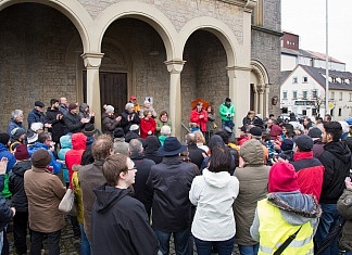 Protest gegen Ermittlungsverfahren im Kirchenasyl