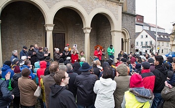 Protest gegen Ermittlungsverfahren im Kirchenasyl