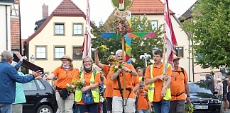 Ankunft der Kreuzbergpilger