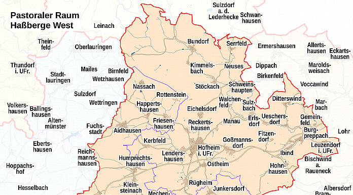 Informationen zum Pastoralen Raum “Haßberge West” und den hauptamtlichen Ansprechpersonen