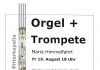 Orgel + Trompete Konzert an Maria Himmelfahrt am Freitag 15. August um 18:00 Uhr