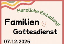 Herzliche Einladung zum Familiengottesdienst am 7.12. um 10:00 Uhr in der Pfarrkirche Haßfurt