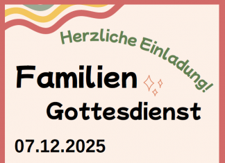 Herzliche Einladung zum Familiengottesdienst am 7.12. um 10:00 Uhr in der Pfarrkirche Haßfurt