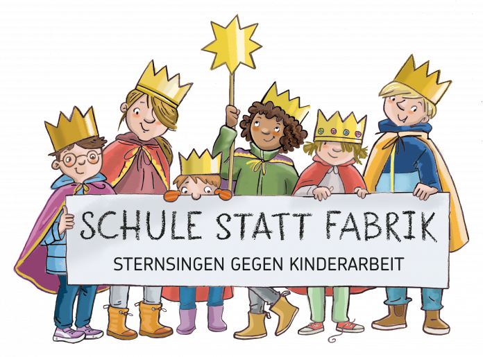 dks_illu_sternsinger_tragen_banner_kinderarbeit
