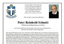Trauergottesdienst für Pater Reinhold Schmitt in Hassfurt am 19.02.26 um 18:30 Uhr in der Pfarrkirche
