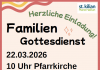 Herzliche Einladung zum Familiengottesdienst!